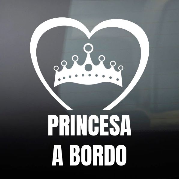 Corona Princesa Kayla A Bordo Personalizado Baby Girl Coche Señal