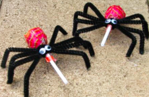 Arañas de caramelo para Halloween