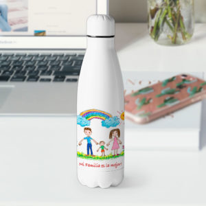 Botella Happy Personalizada  con Dibujo Infantil
