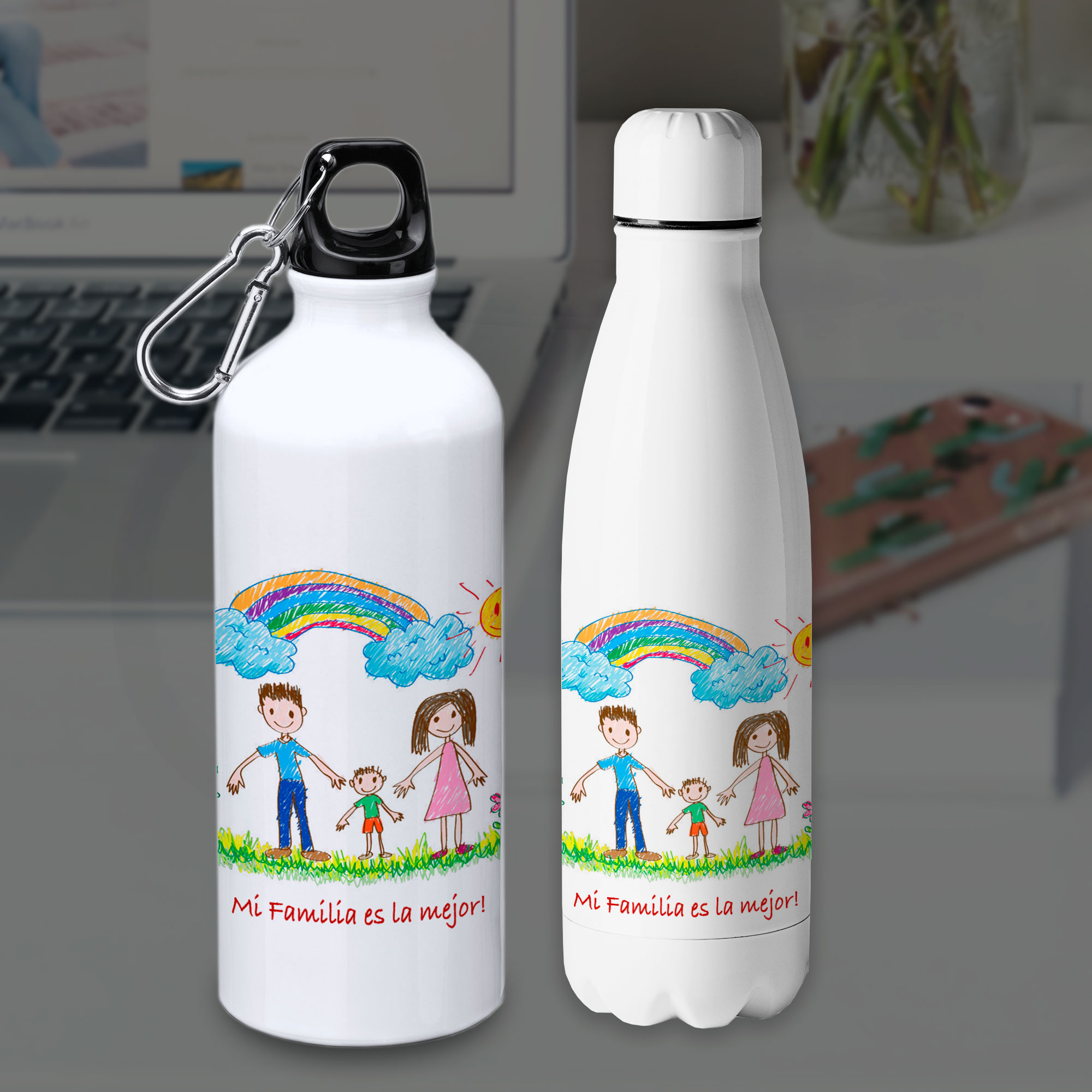 Botellas personalizadas con dibujo