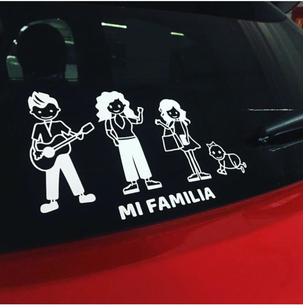 Pegatinas personalizadas de familia para el coche