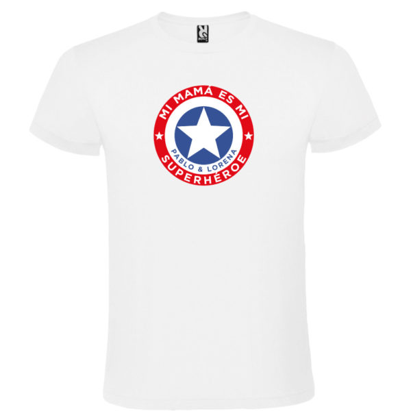 Camiseta personalizada "Mamá Super Capitan" - blanca