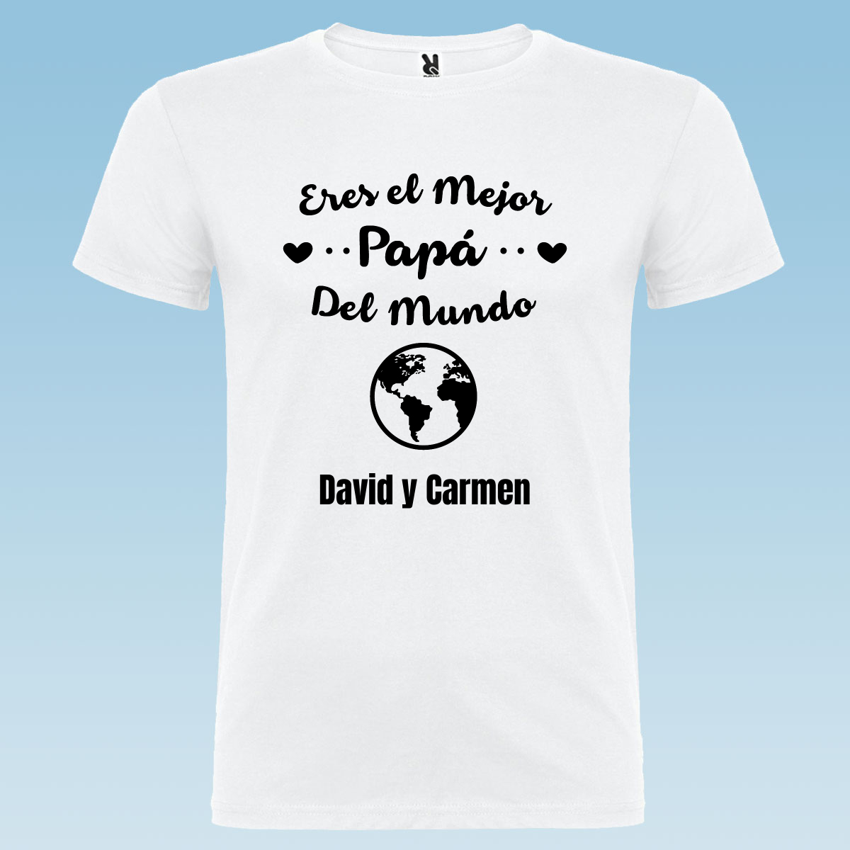 bosquejo Categoría Accor Camiseta personalizada para papá "Eres el Mejor Papá del Mundo" -  Bebetones.com