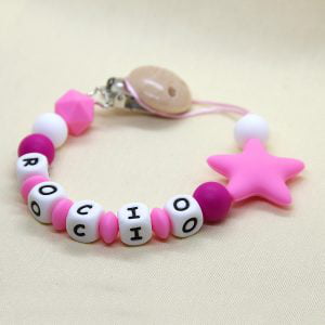 Chupetero personalizado “Estrella Pink”