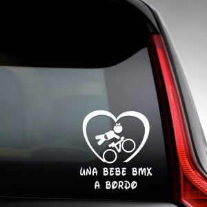 Pegatina de Vinilo  “Bebé a bordo – BMX Chica