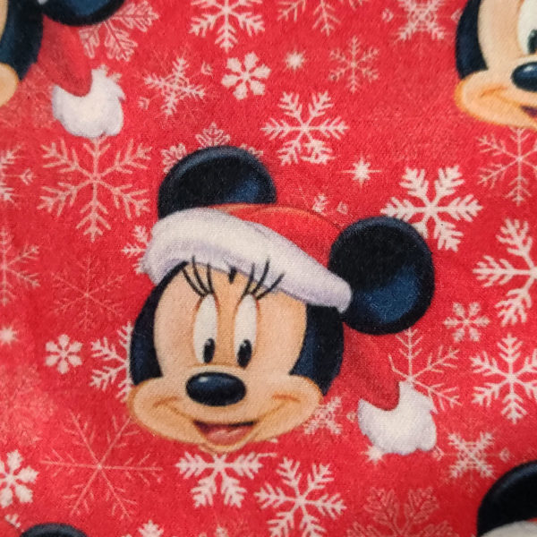 Calcetín personalizado con nombre Mickey navidad azul macro