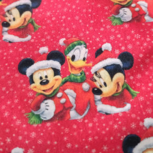 Calcetín de Navidad Personalizado – Mickey Mouse con amigos – Rojo