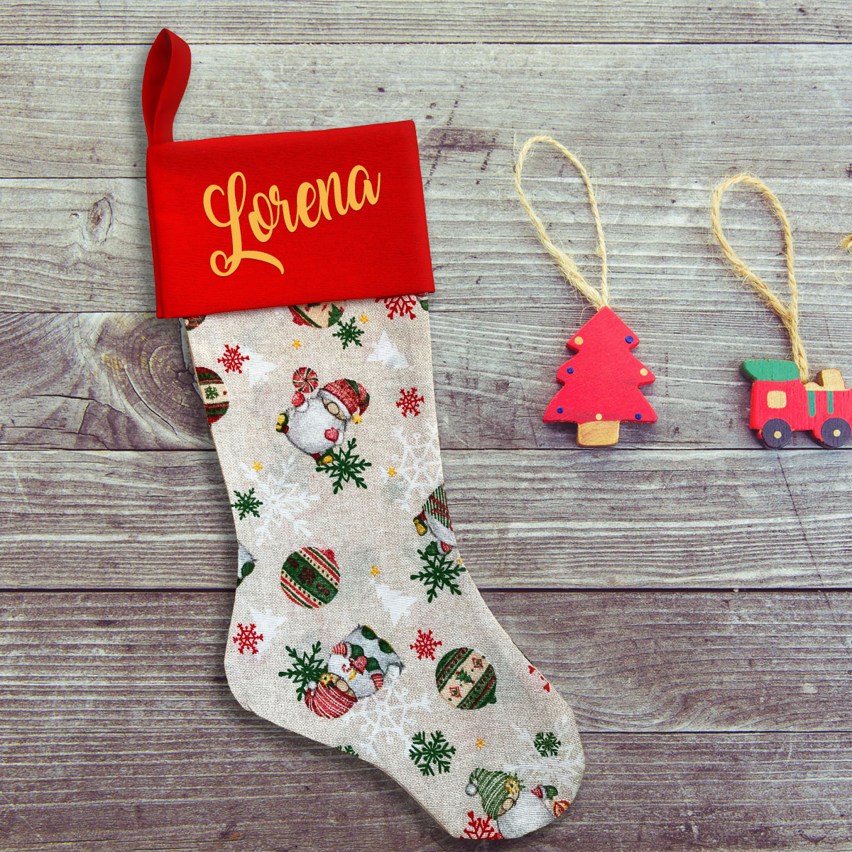 Calcetín de Navidad Personalizado – Navidad en Familia