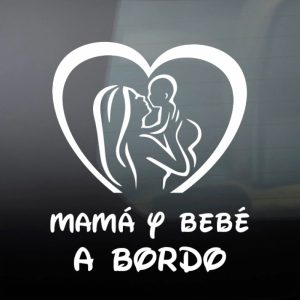 Pegatina de Vinilo  “Mamá y Bebé #4”
