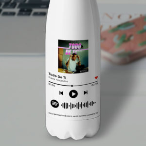 Botella Termo “Mi Canción Happy”  con código Spotify